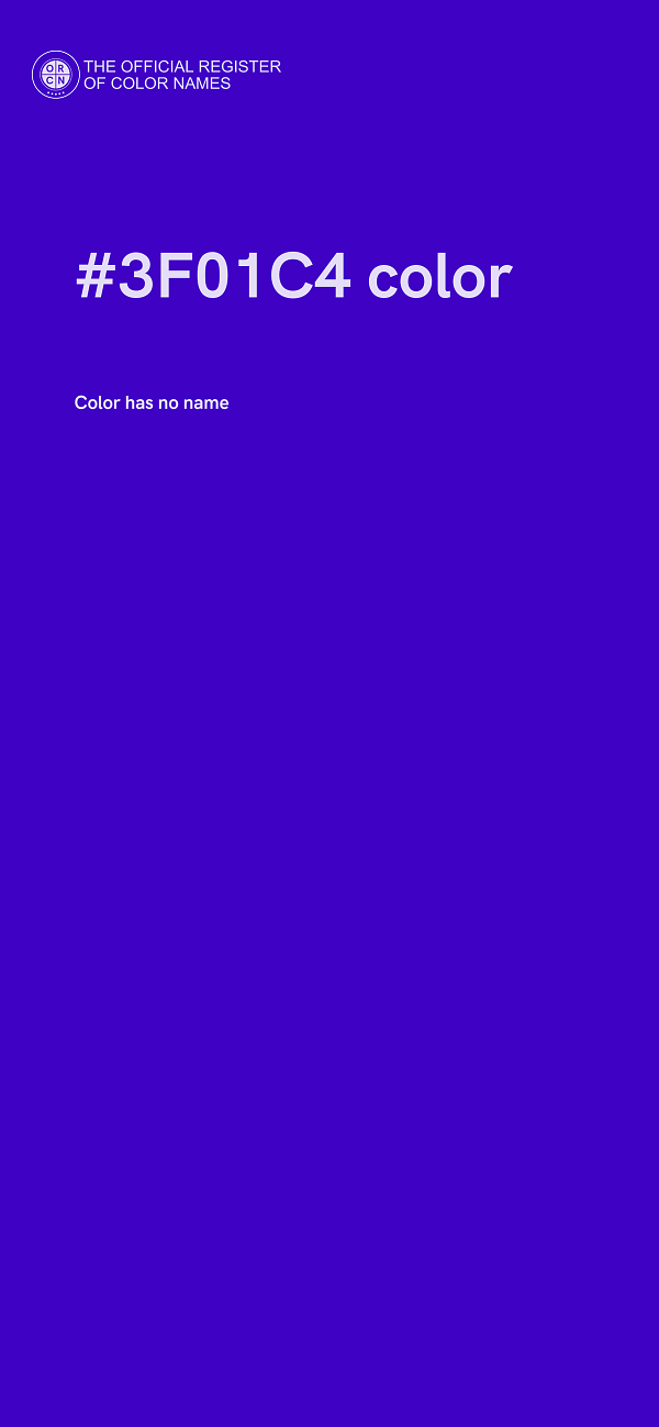 #3F01C4 color image