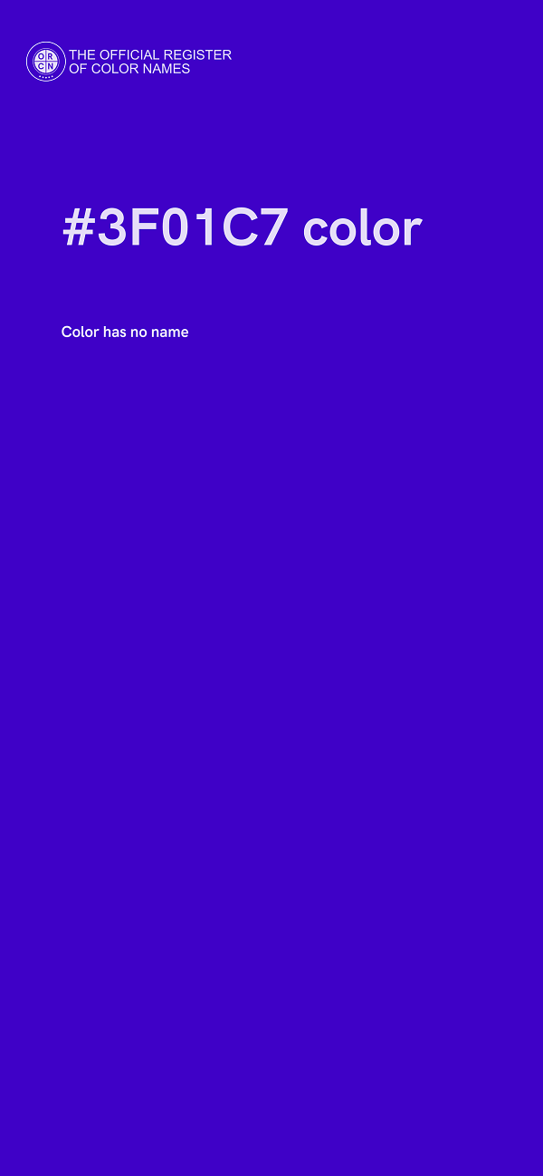 #3F01C7 color image