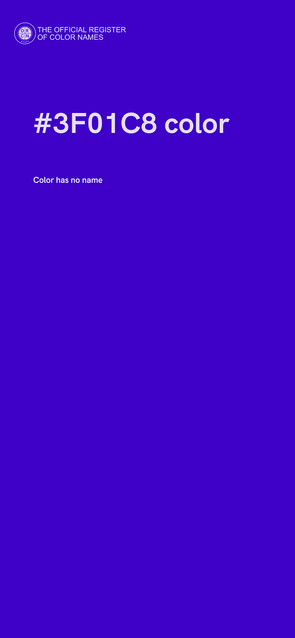 #3F01C8 color image