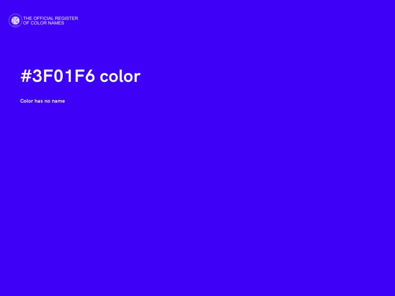 #3F01F6 color image