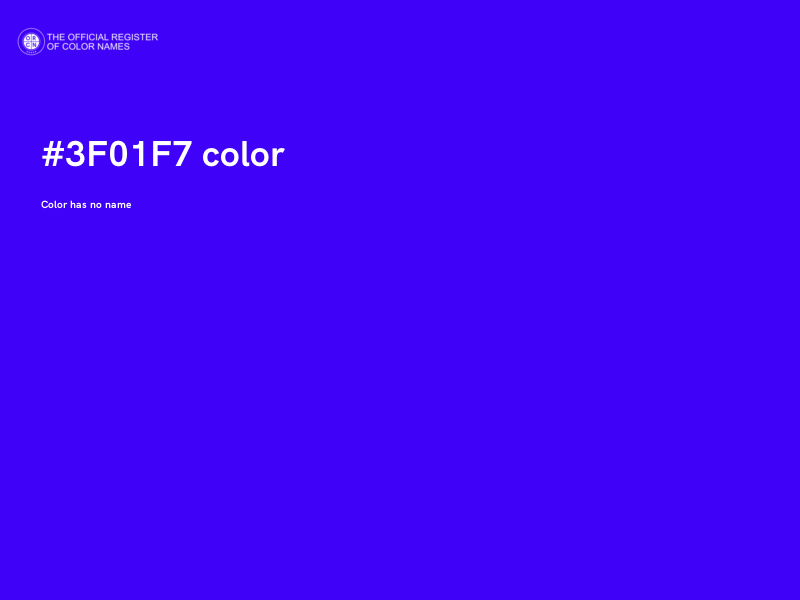 #3F01F7 color image