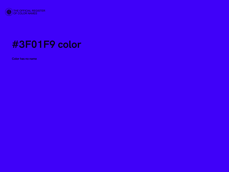 #3F01F9 color image