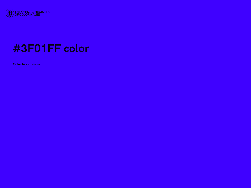 #3F01FF color image