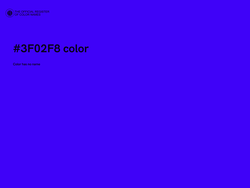 #3F02F8 color image