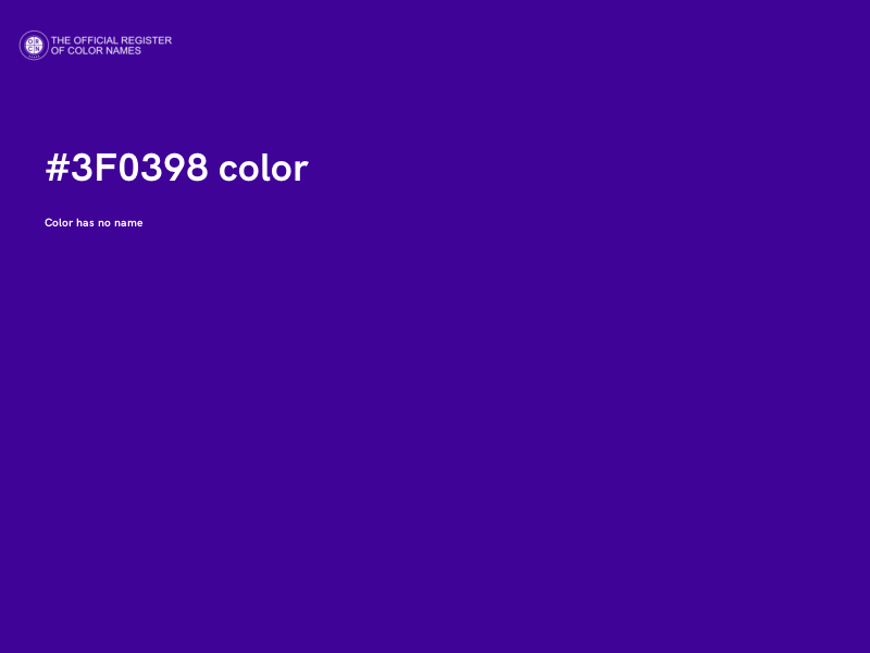 #3F0398 color image