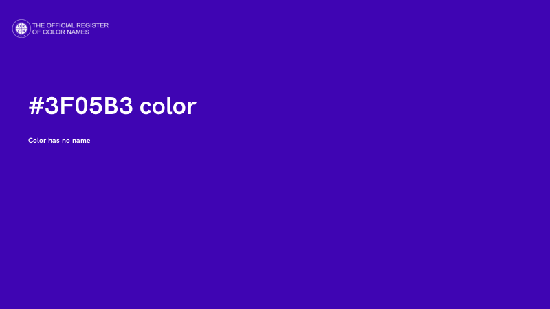 #3F05B3 color image