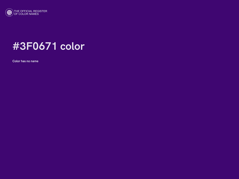 #3F0671 color image