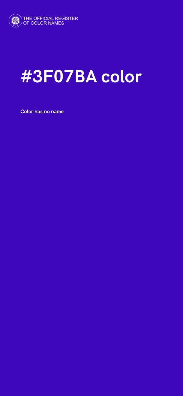 #3F07BA color image