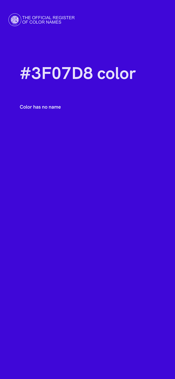 #3F07D8 color image