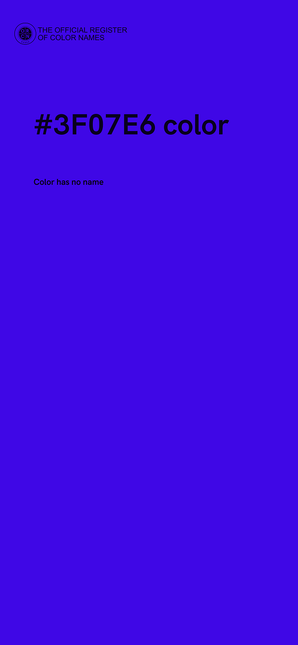 #3F07E6 color image