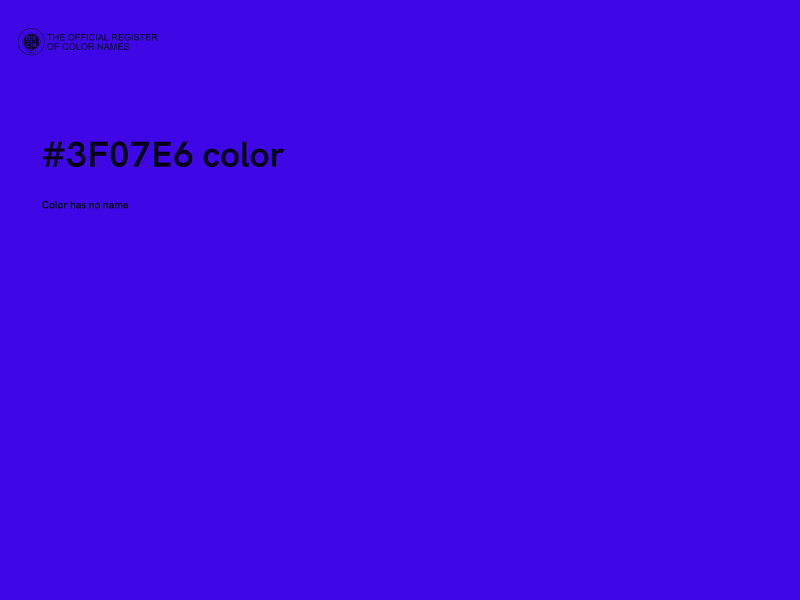 #3F07E6 color image