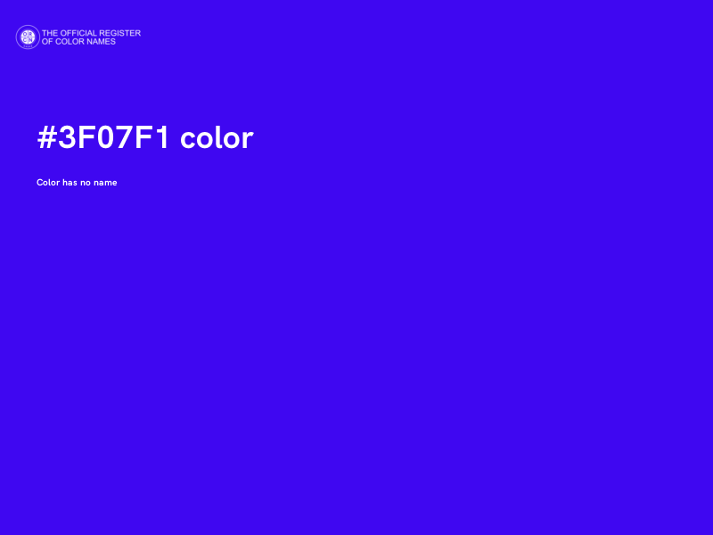 #3F07F1 color image