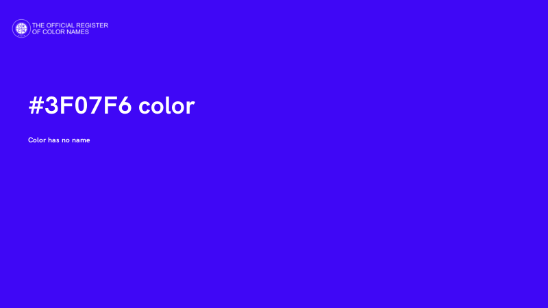 #3F07F6 color image