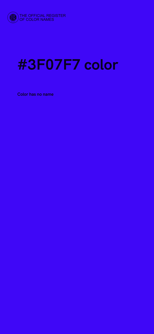 #3F07F7 color image