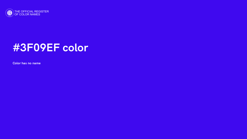 #3F09EF color image