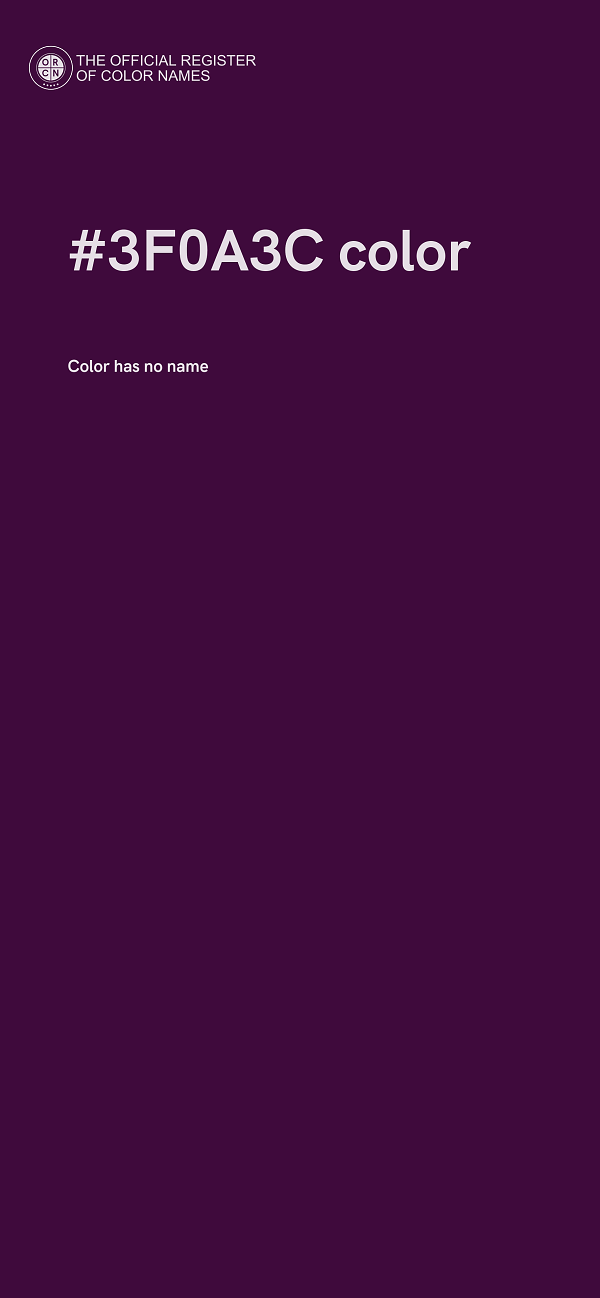 #3F0A3C color image