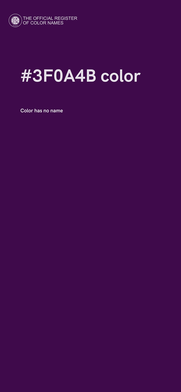#3F0A4B color image