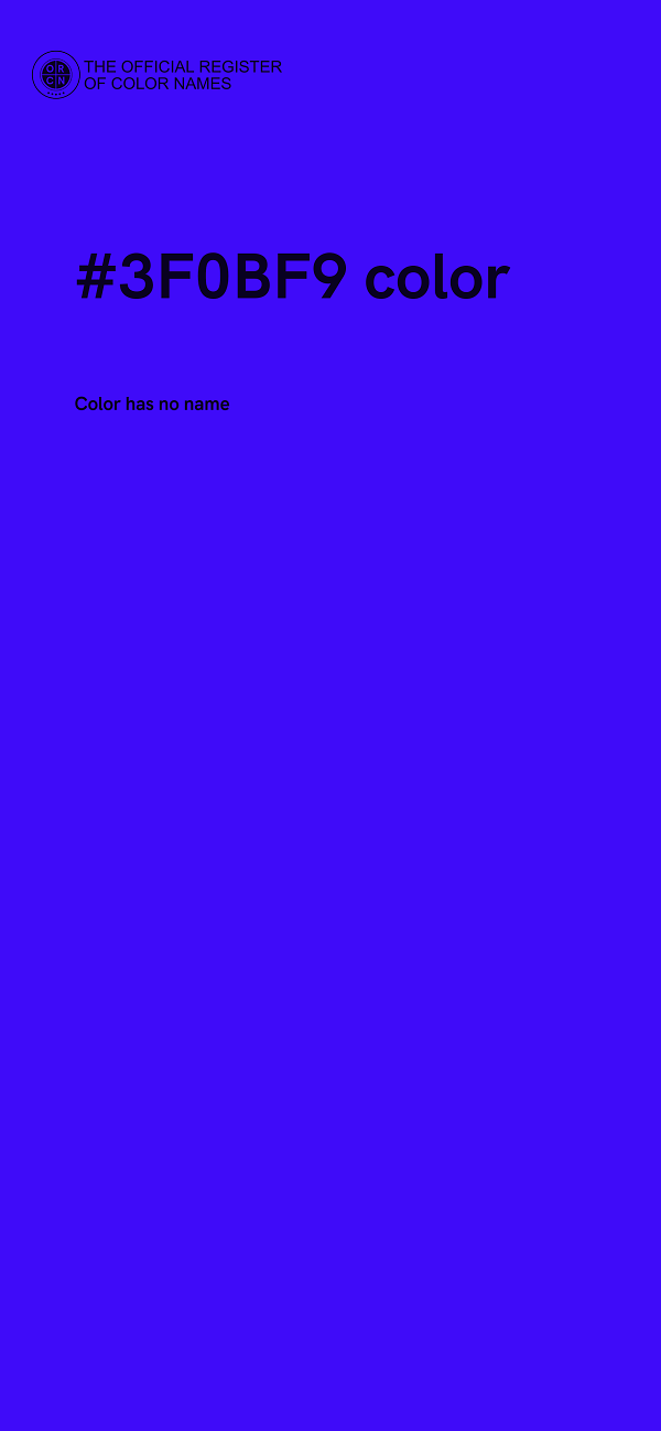 #3F0BF9 color image