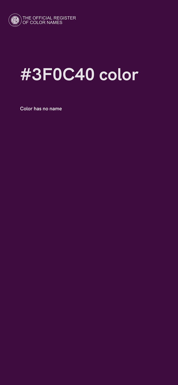 #3F0C40 color image