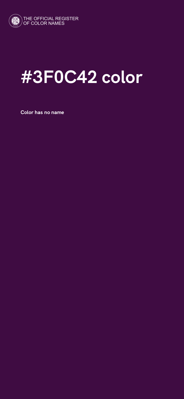 #3F0C42 color image