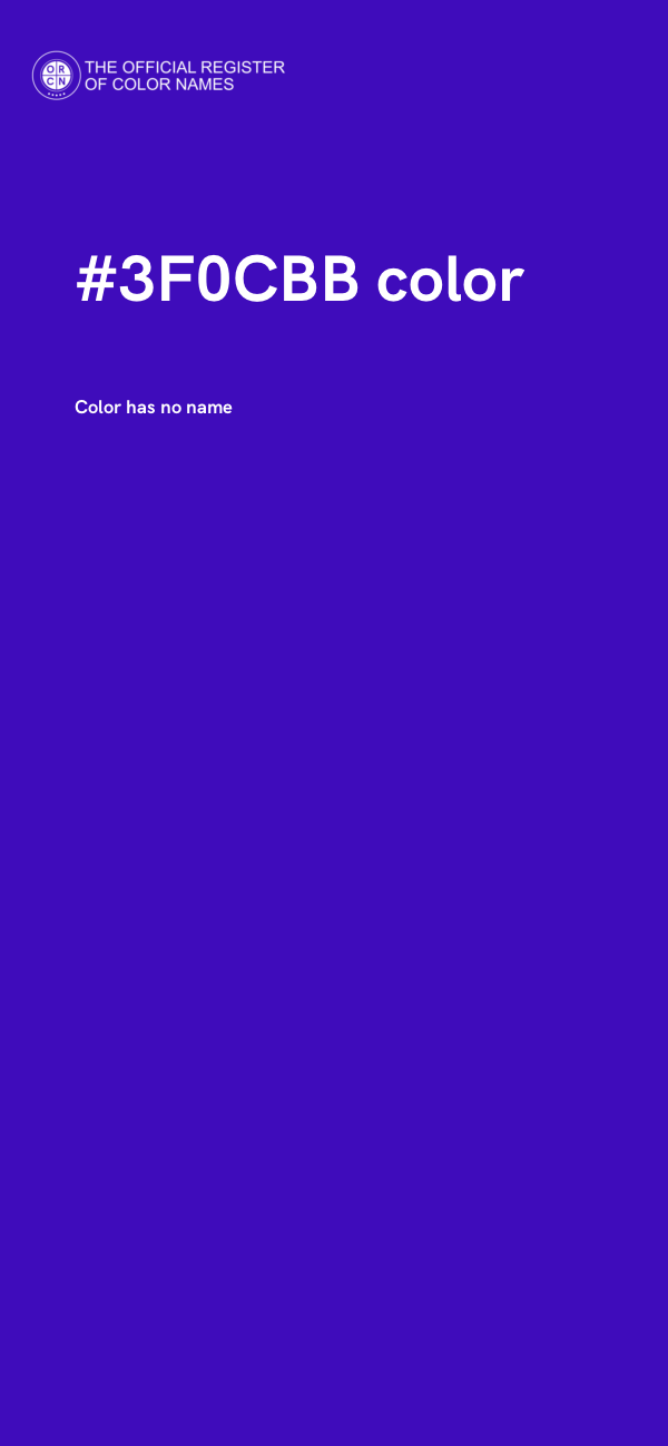 #3F0CBB color image