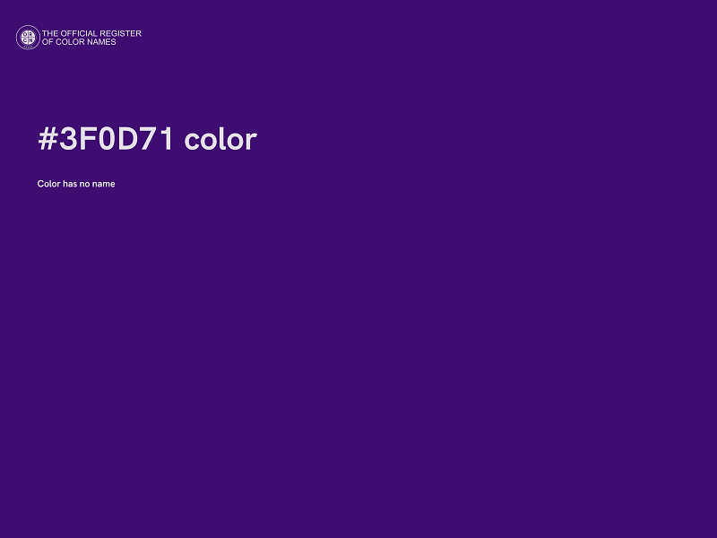 #3F0D71 color image