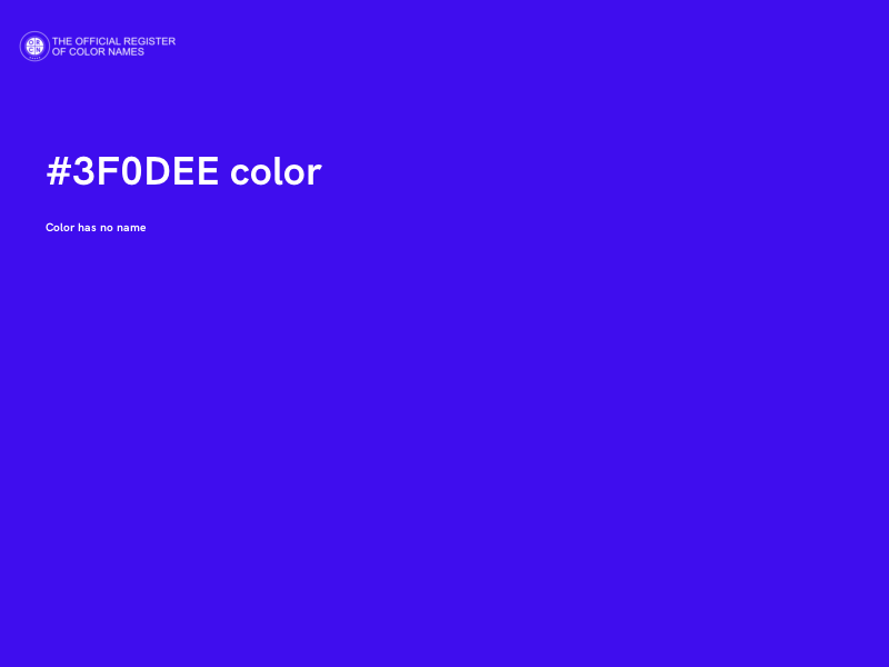 #3F0DEE color image