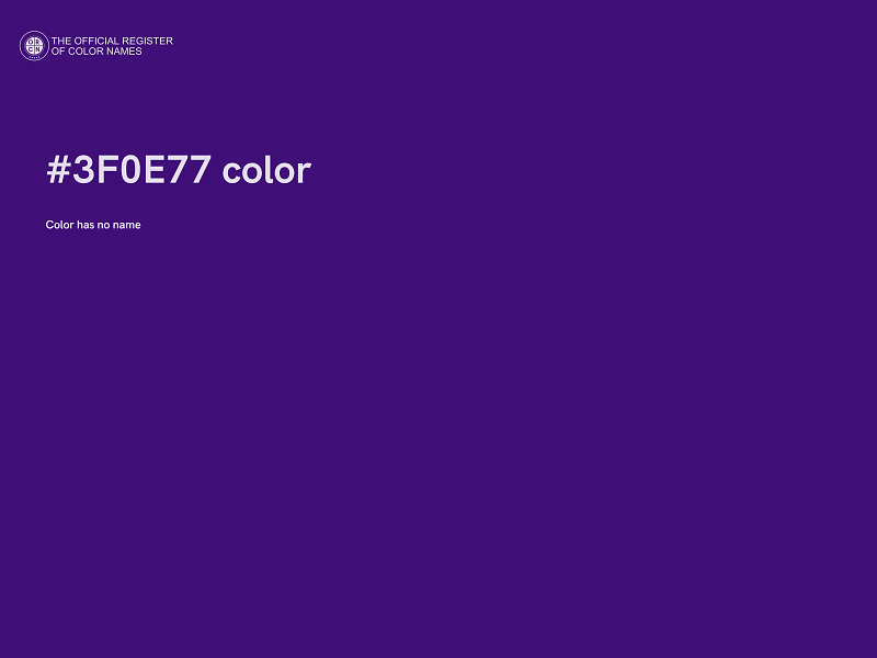 #3F0E77 color image