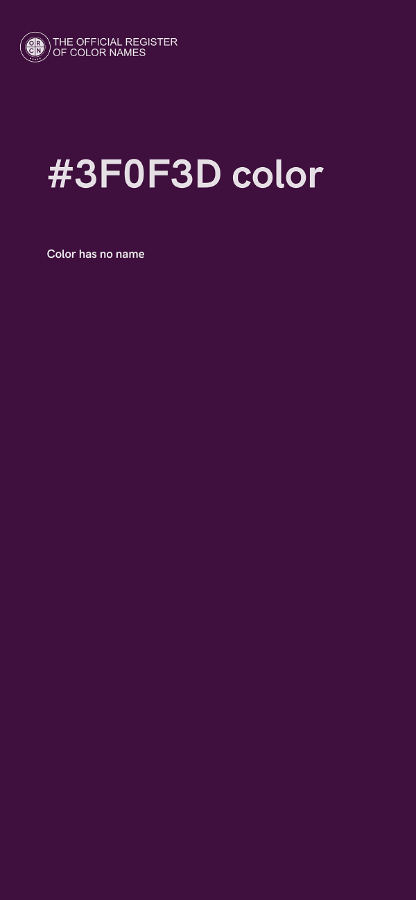 #3F0F3D color image