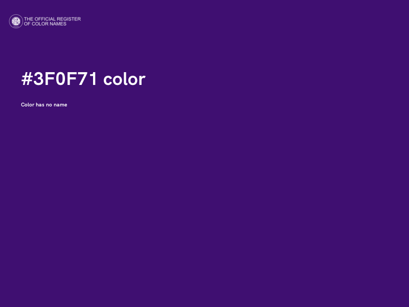 #3F0F71 color image