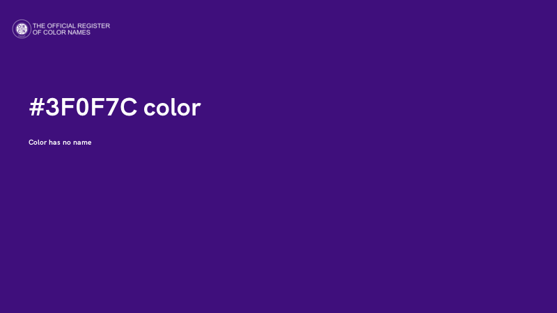 #3F0F7C color image