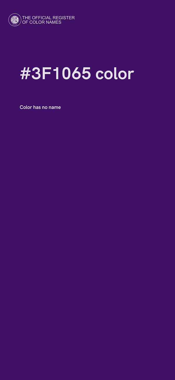 #3F1065 color image