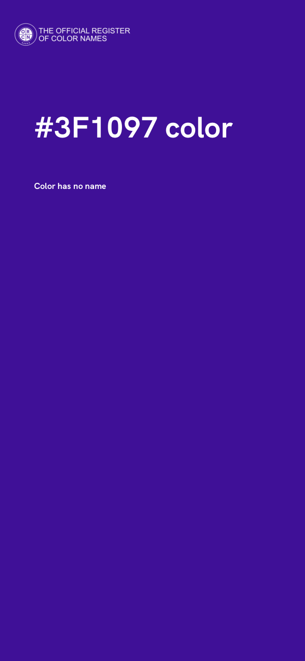 #3F1097 color image