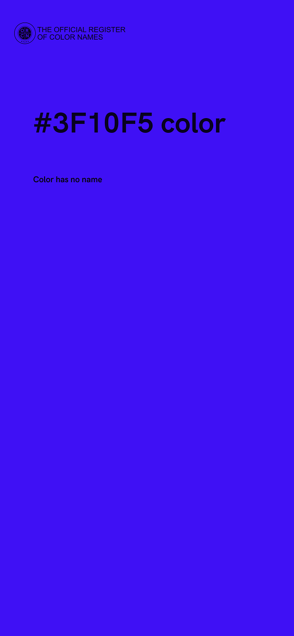 #3F10F5 color image