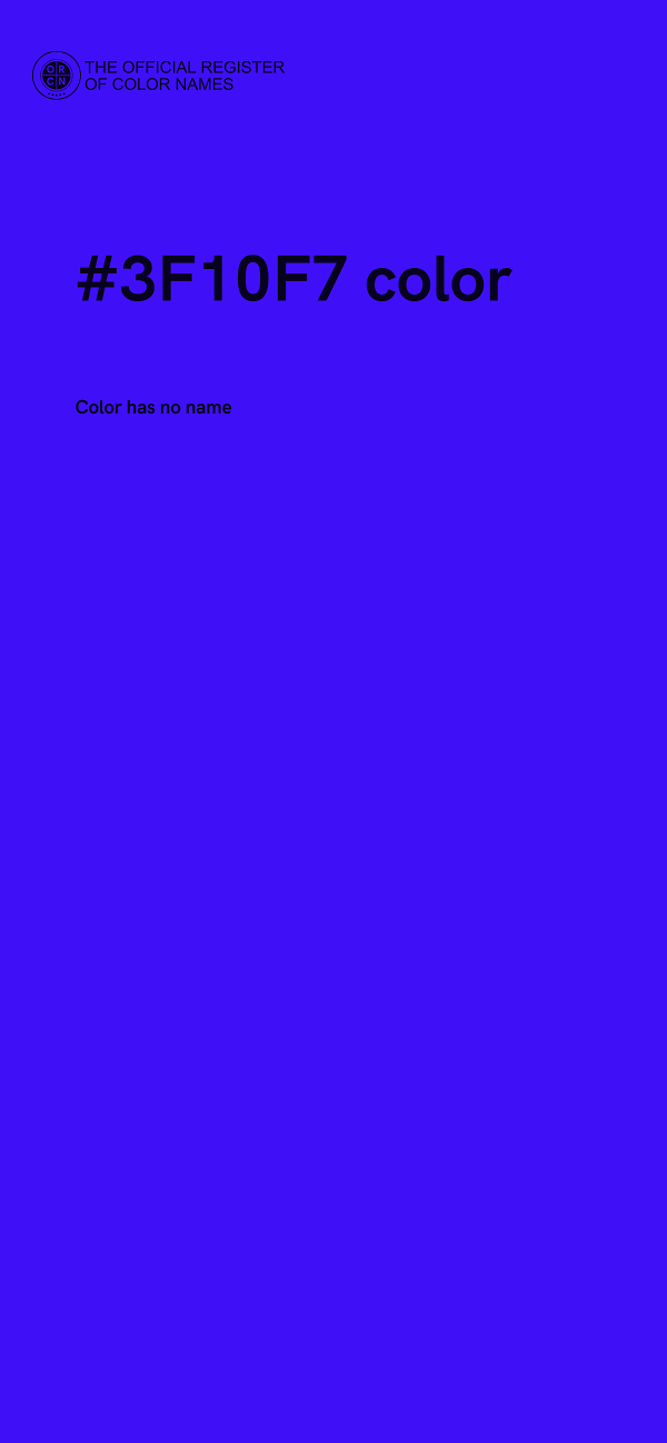#3F10F7 color image