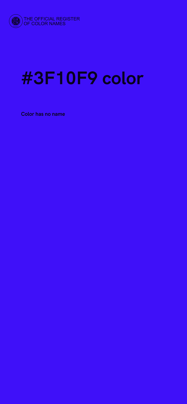 #3F10F9 color image