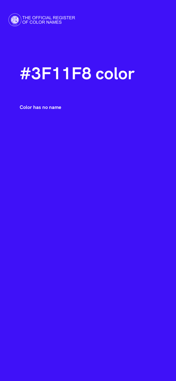#3F11F8 color image