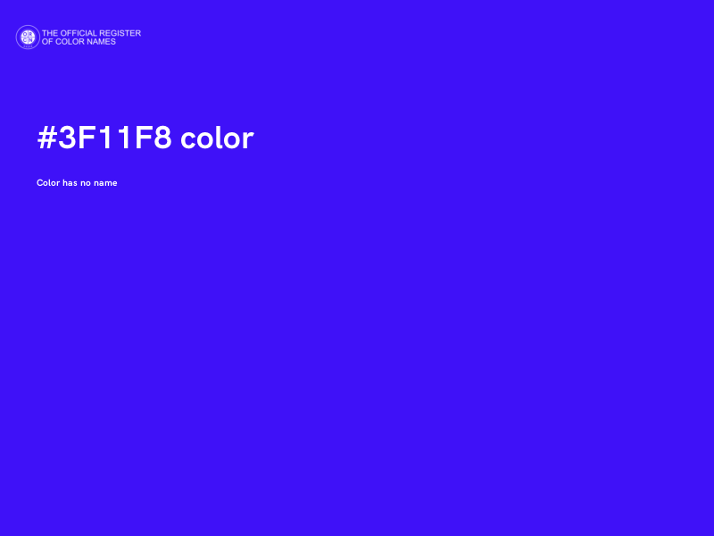 #3F11F8 color image