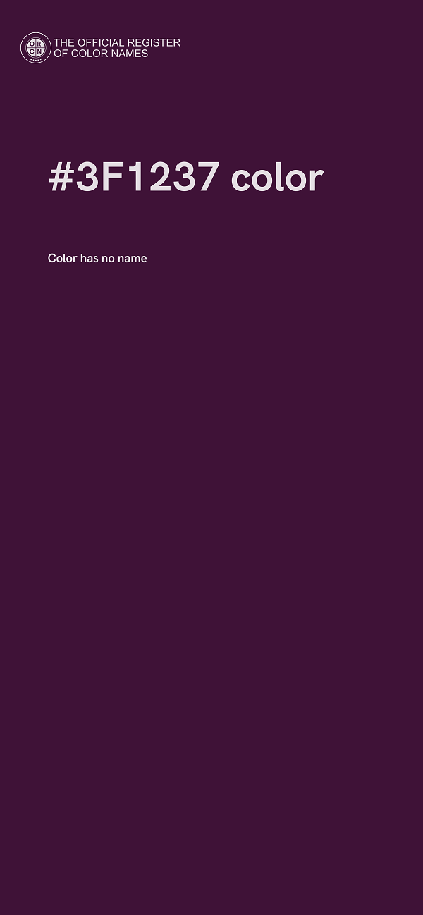 #3F1237 color image
