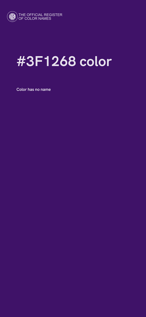 #3F1268 color image