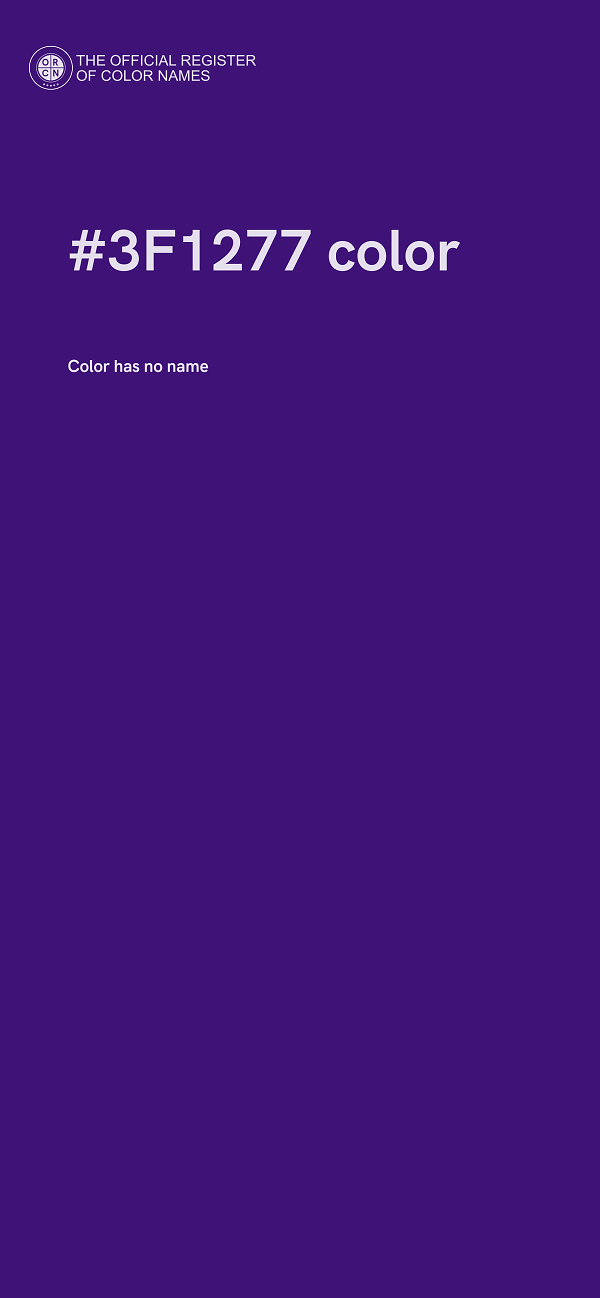 #3F1277 color image