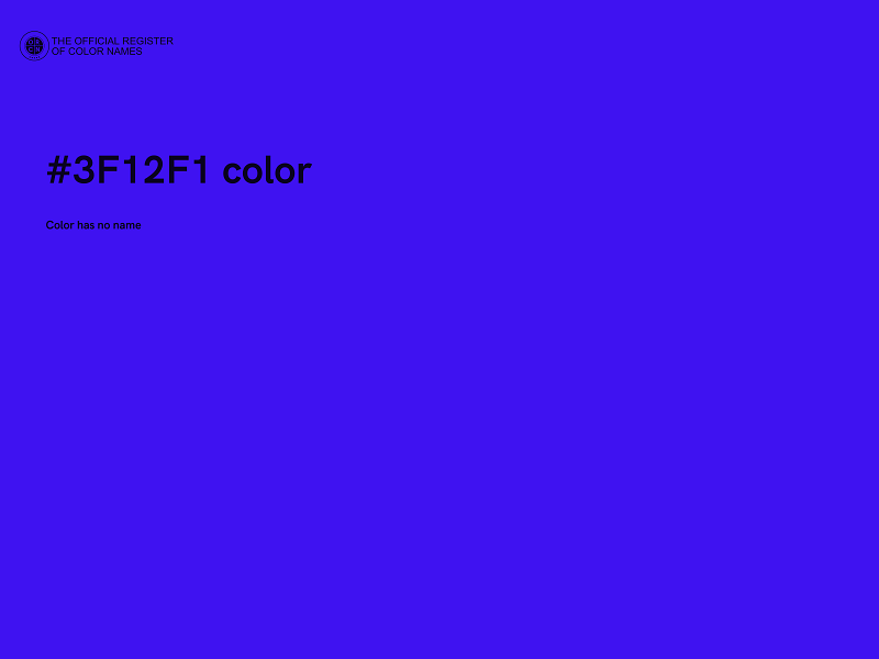 #3F12F1 color image