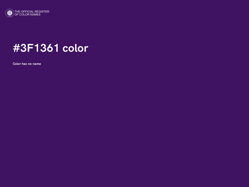 #3F1361 color image