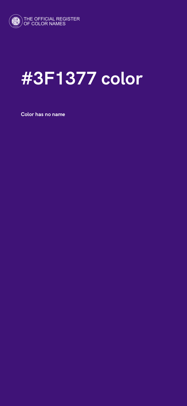#3F1377 color image
