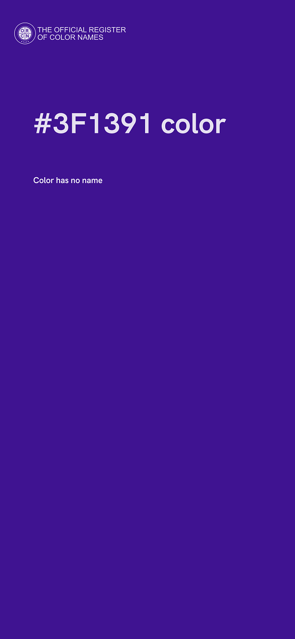 #3F1391 color image