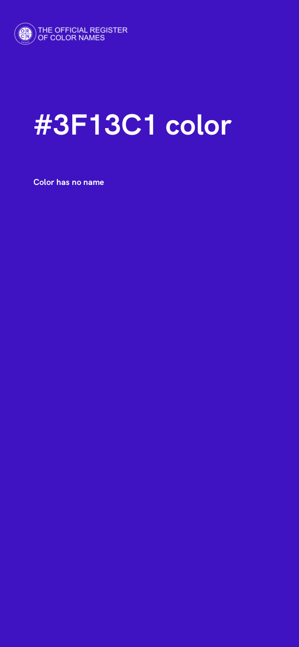 #3F13C1 color image
