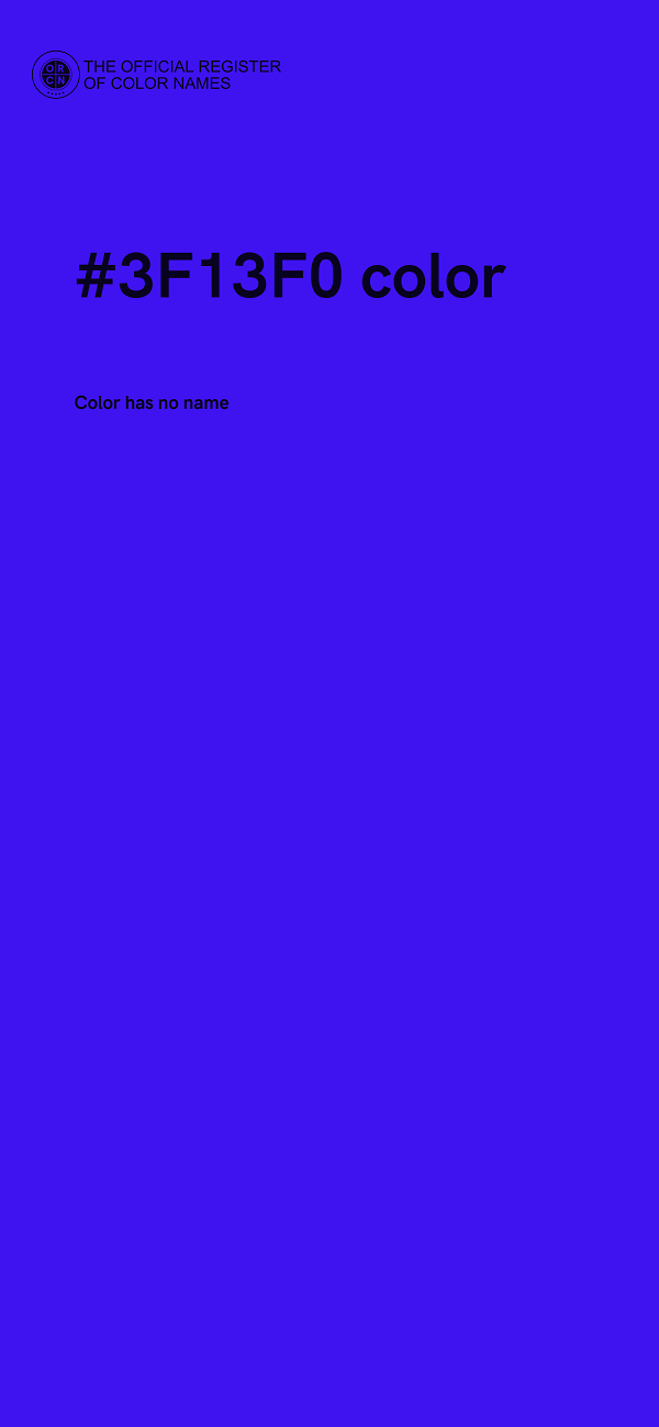 #3F13F0 color image