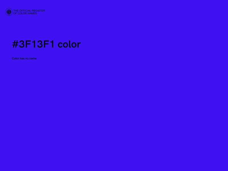 #3F13F1 color image