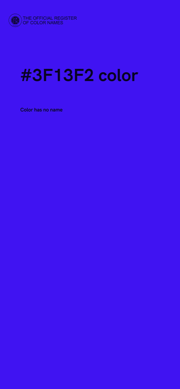 #3F13F2 color image