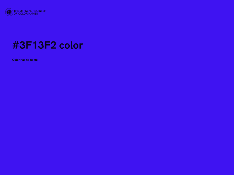 #3F13F2 color image